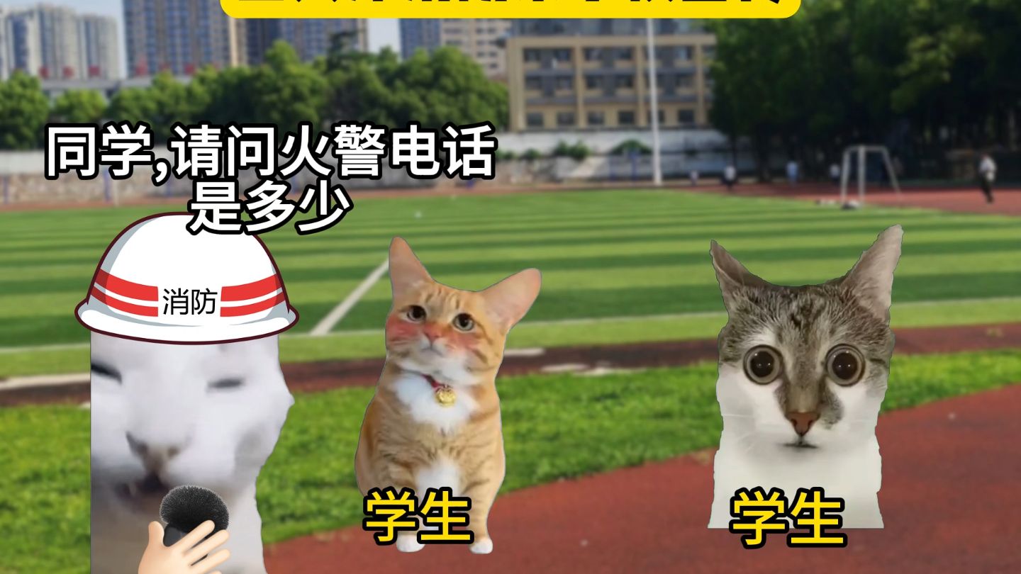 当天津消防来学校宣传