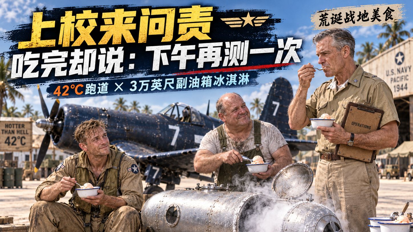 地表42度，美国飞行员开战斗机冲上万米高空，竟是为了做冰淇淋？【AI全民制作人】