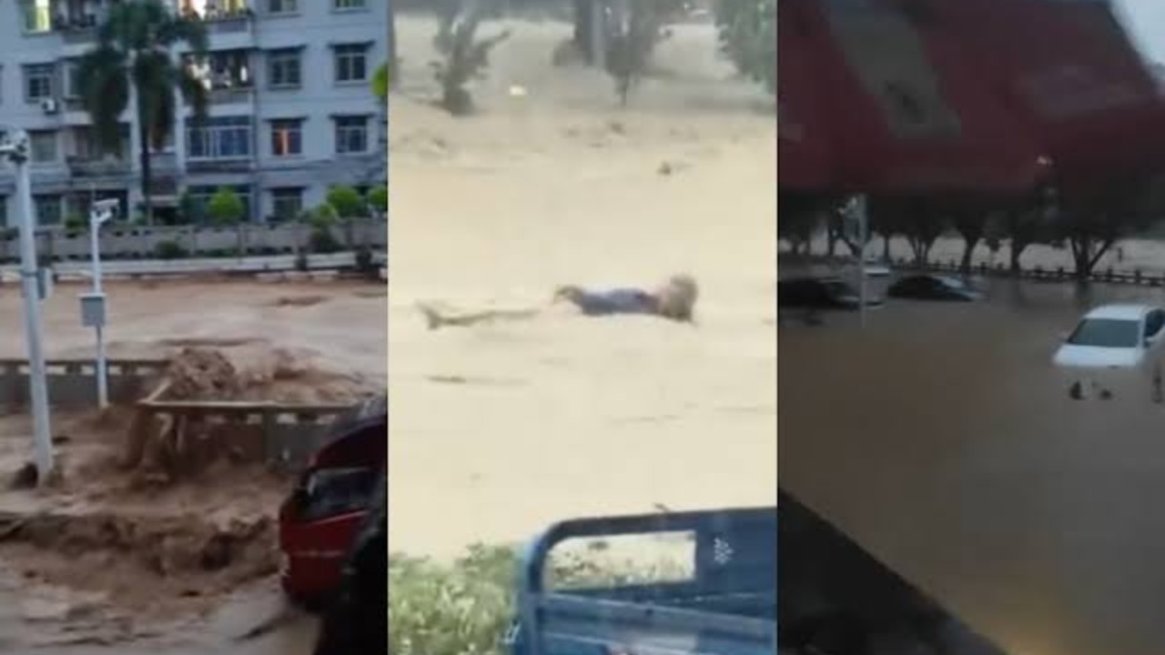 海南五指山市遭遇特大暴雨
