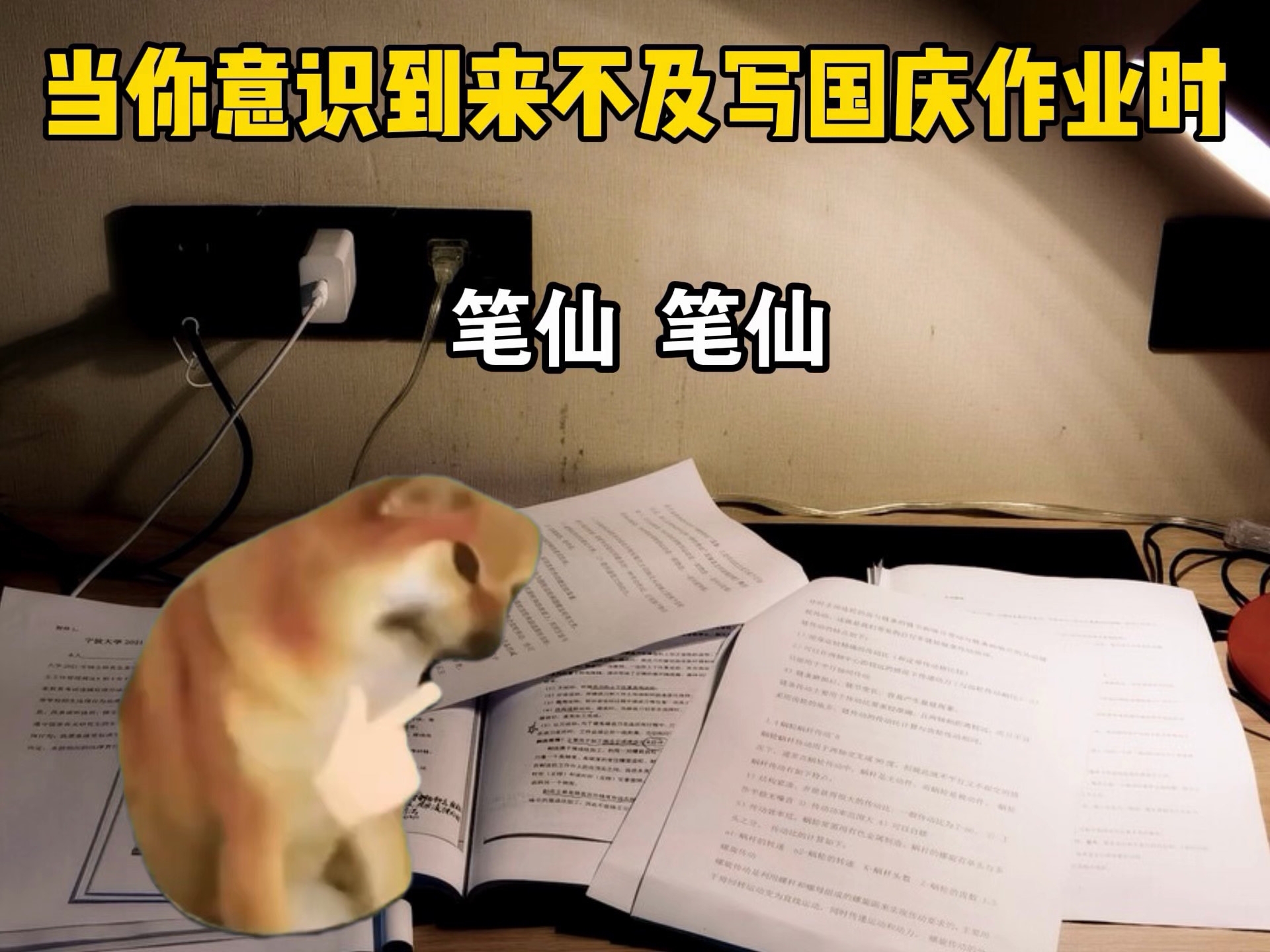 当你意识到来不及写国庆作业时