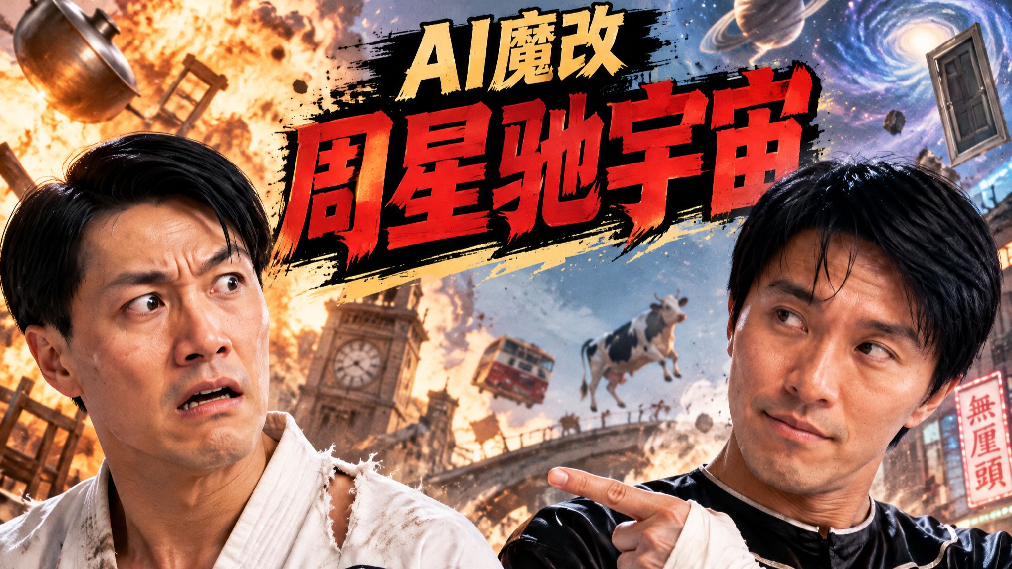 【颠覆】我用AI魔改周星驰电影宇宙  【AI全民制作人】