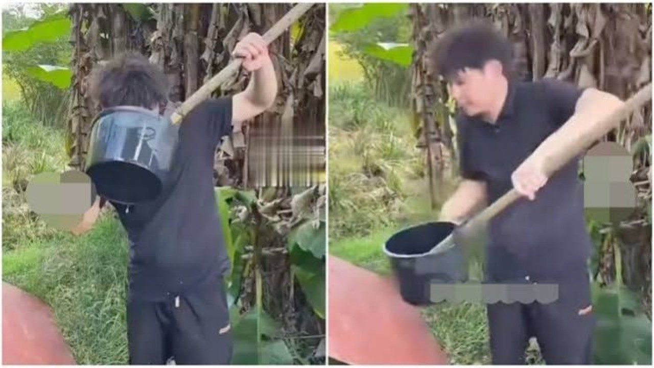 重庆一小伙误用粪瓢舀水喝
