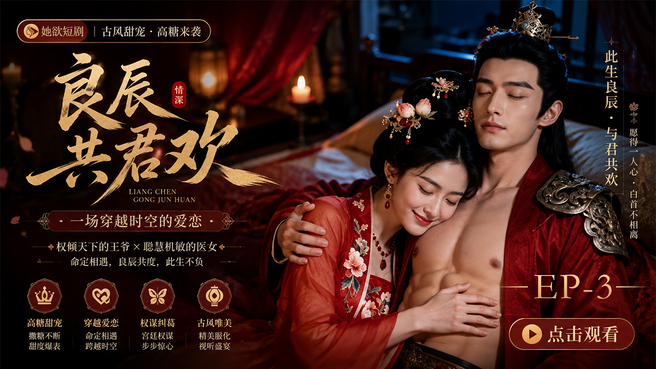 女性向AI短剧《良辰共君欢》第3集