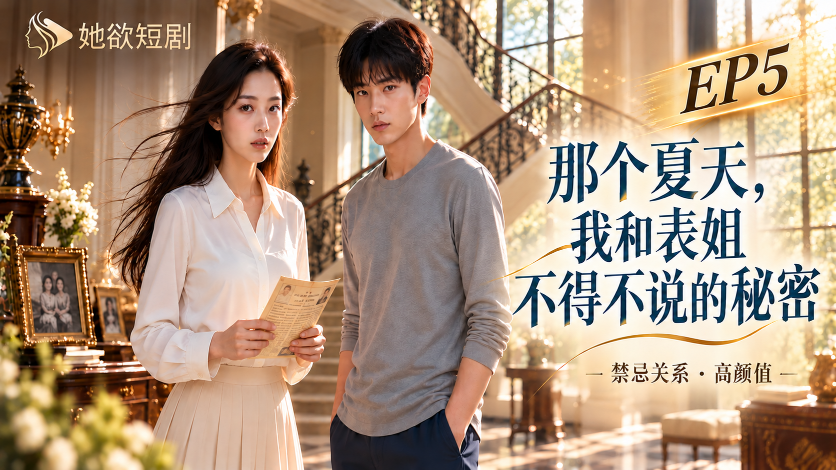 女性向AI短剧《那个夏天，我和表姐不得不说的秘密》第5集